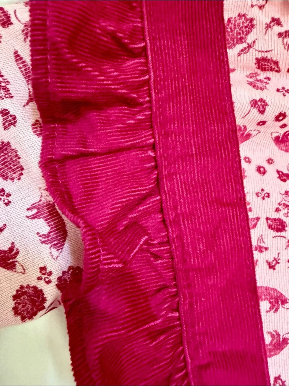 Carter’s Child of Mine 4T 2PC Corduroy Jumper Dress Fox Floral Ruffle Pinafore